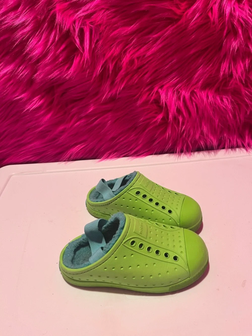 Kids Lightweight Slip-On Shoes in Lime NATIVE Shoes
